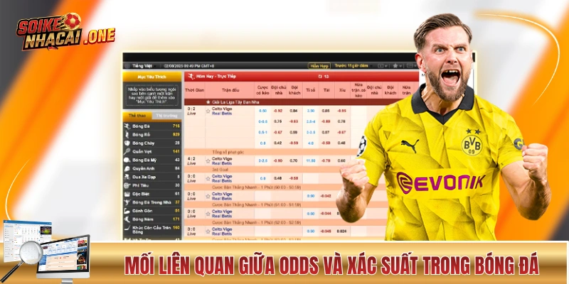Mối liên quan giữa odds và xác suất trong bóng đá
