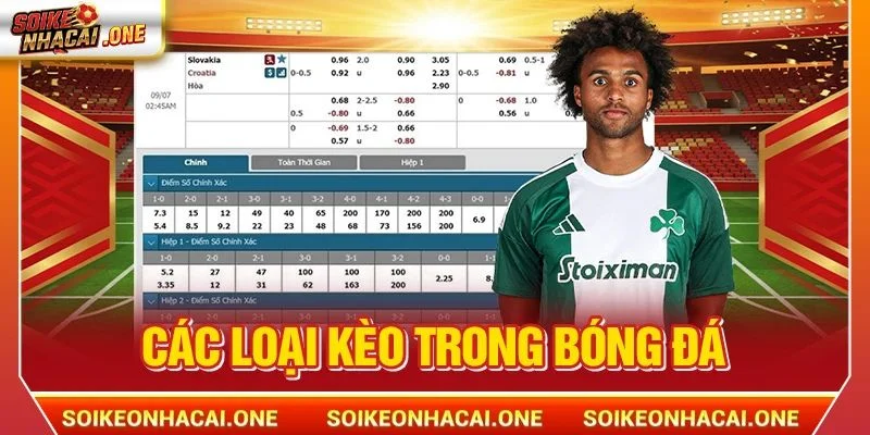 Các Loại Kèo Trong Bóng Đá Chỉ Có Tại Soi Kèo Nhà Cái 2026